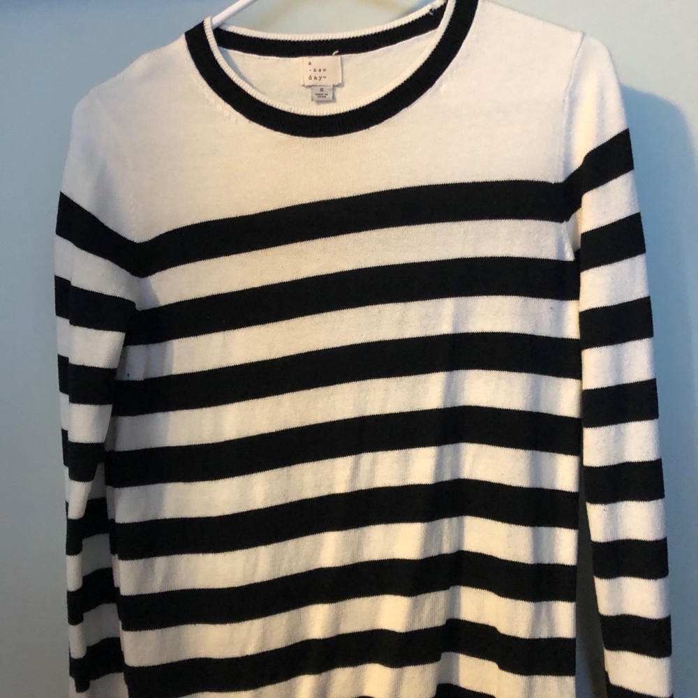 Black and white nautical sweater